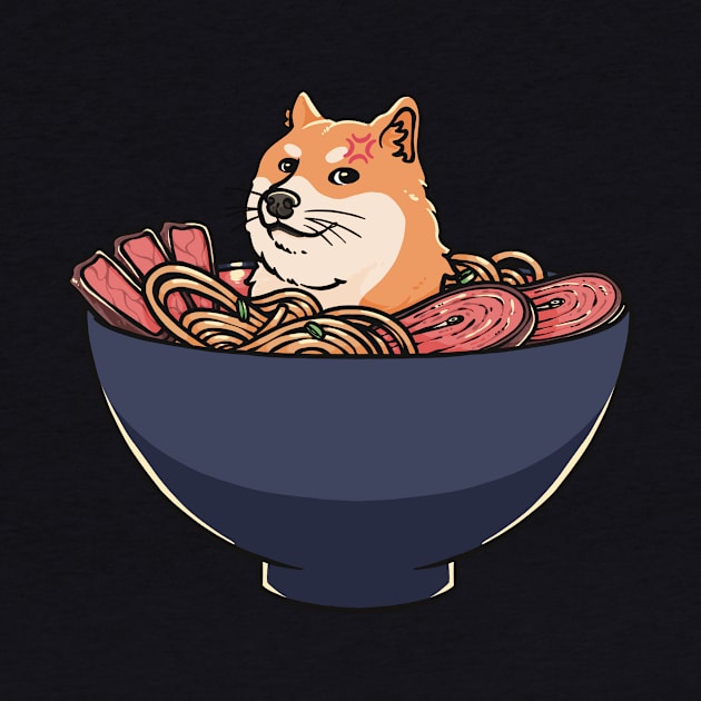 Canine Cuisine: Doge in a Bowl of Ramen by Holymayo Tee